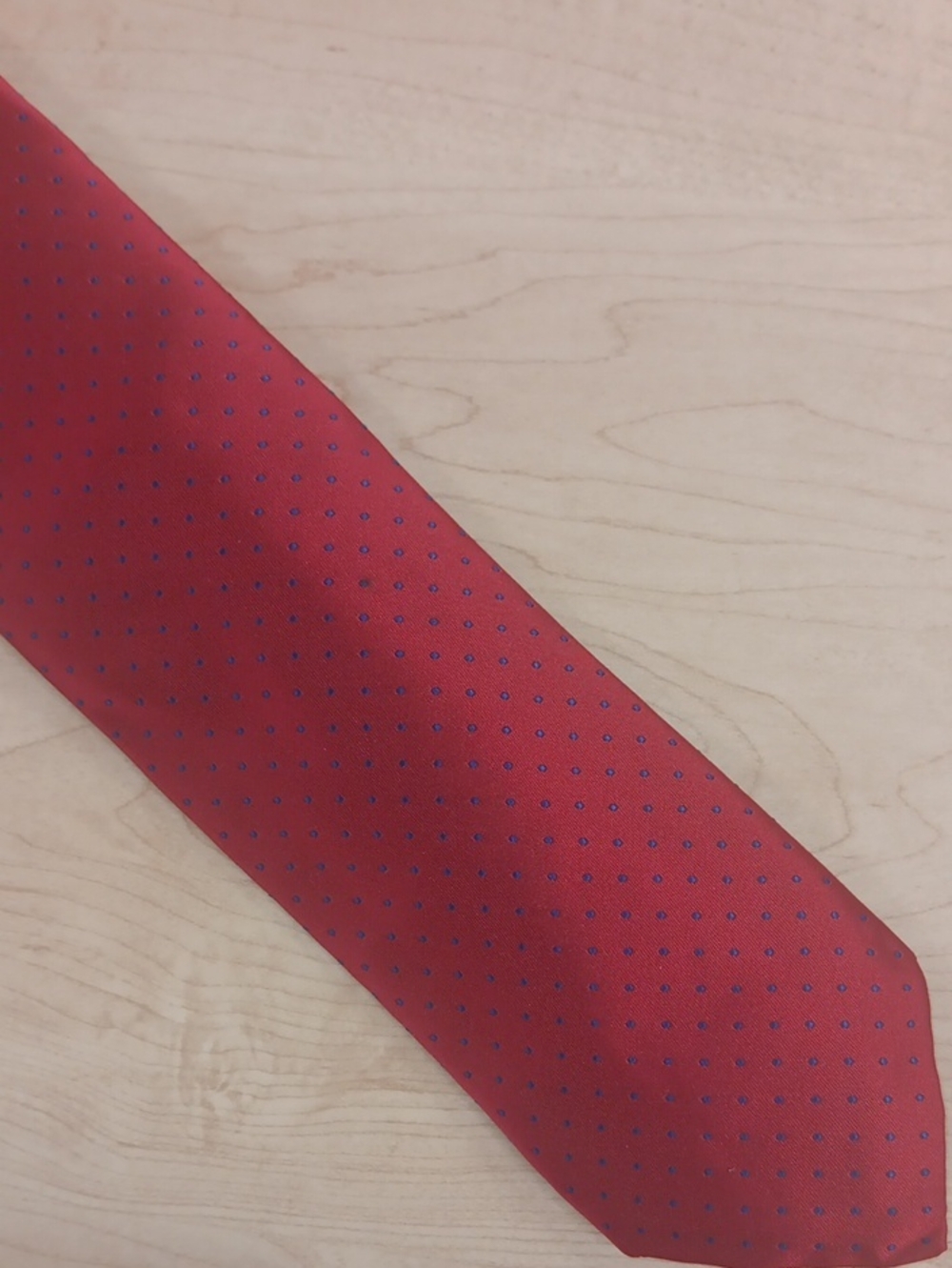 Robert Talbott Red Tie with Small Blue Dot Pattern